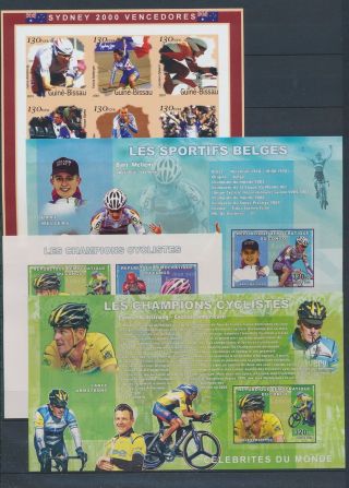 Ab6 - 2535 Congo Guinea - Bissau Cycling Sports Good Sheets Mnh