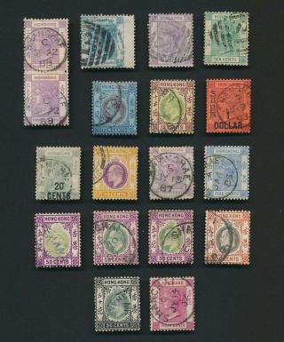 Hong Kong 1880 - 1911 Shanghai Treaty Port China Stamps,  Incs Z810 & Z829 Vfu