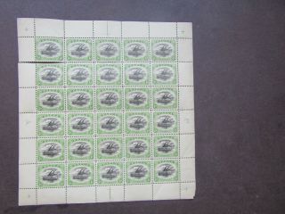 Papua - 1907/10 1/2d Black & Yellow Green - Complete Sheet Of 25 - Mnh