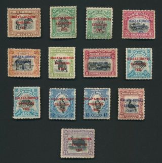 North Borneo Stamps 1922 Malaya Borneo Expo To 24c Sc 149a,  Mog Group