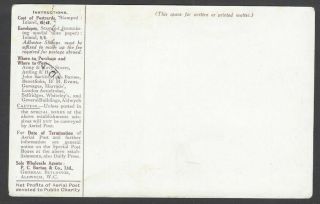 GB 1911 First UK Aerial Post postcard – fine 2