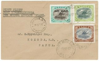 Papua 1932 First Flight Cover Port Moresby - Kokoda