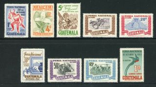 Guatemala Mnh Scott C188 - C196 National Fair (1953) Cv$34,
