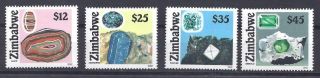 Zimbabwe,  2002,  Gemstones,  Sg 1079 - 82,  Mnh,  Set Of 4