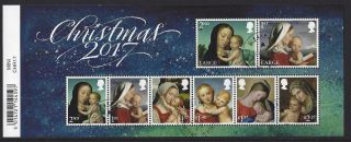 Great Britain 2017 Christmas Miniature Sheet With Barcode Fine
