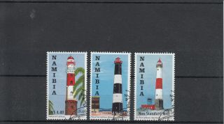 Namibia 2010 Cto Lighthouses Sg 1152 - 4 3v Set Swakopmund Diaz Point Walvis