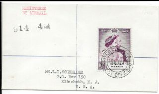Pitcairn Islands 10/ - Silver Wedding On Cover