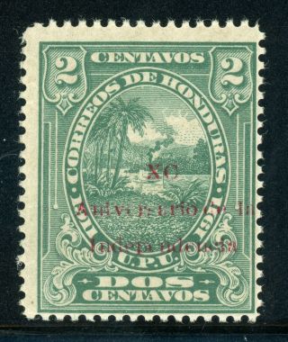 Honduras Mh Specialized: Scott 139 2c Green 90th Ann Independence Perf 12 Cv$20