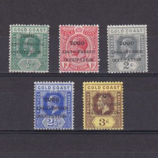Togo 1915,  Sg H34 - H38,  Anglo - French Occupation,  Mh