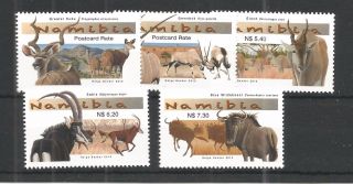 Namibia 2013 Antelopes Sg,  1225 - 1229 Un/mm Nh Lot 1188a