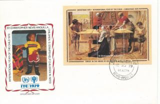 Fdc International Year Of The Child St.  Christopher Nevis Anguilla 1979