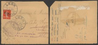 France Albania Wwi 1915 - Fragment Field Post Cover Lesh D108