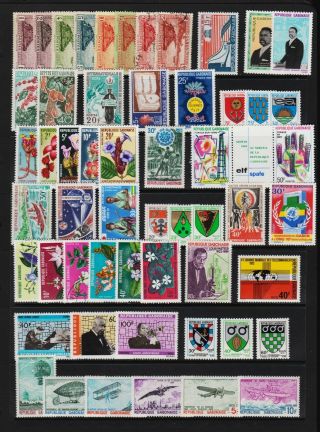 Gabon - 55 Older Stamps - See Scan