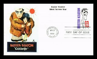 Us Cover Buster Keaton Silent Screen Star College Film Fdc Mystic Cachet