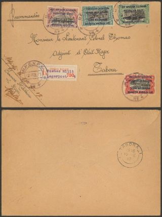 Belgian Congo Wwi East Africa 1917 - Registered Field Post Cover To Tabora D191