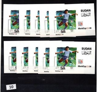== 10x Sudan 1994 - Mnh - Soccer Usa