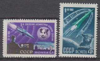 Russia - 1961 " Sputniks 9 And 10 " (mnh)