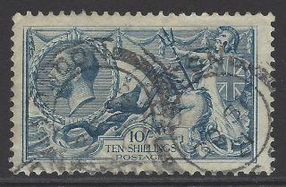 Gb 1913 10/ - Indigo - Blue Waterlow Seahorse Fine,  Great Centre Sg 402 Cv£475