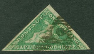 Sg 21 Cape Of Good Hope 1863 - 64.  1/ - Emerald Green.  Fine,  Good To Large.