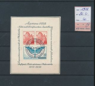 Lk61372 Switzerland 1938 Philatelic Exhibition Fine Lot Cv 40 Eur