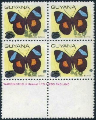 Guyana 2010 - 2013 Handstamped Overprints Butterfly Nessaea Batesii G6737/ H13