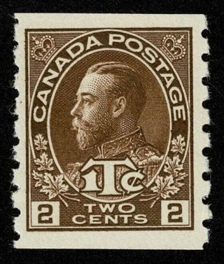 Canada Stamp Scott Mr7 1c On 2c War Tax Nh Og Never Hinged Well Centered