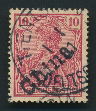 Germany China Stamp 1900 Mi 10,  10pf Tientsin Provisional,  Walner Attest,  Vfu
