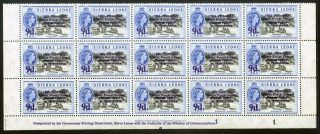 Sierra Leone 1963 Postal Commemoration Sg275/275a/275c Mnh Block Of 15