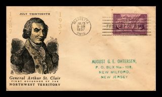 Dr Jim Stamps Us General St Clair Northwest Territory Scott 795 First Day Cover