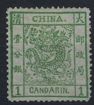 China 1878 - 83 Large Dragon Thin Paper 1ca Fresh