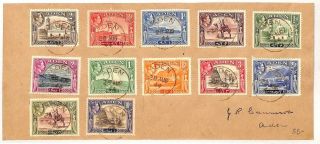 Ae132 British Empire 1944 Aden Kgvi Pictorials Set{12} To 10r High Value Cover