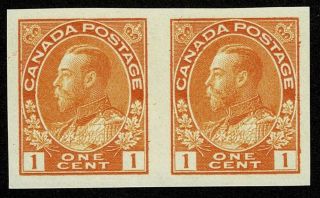 Canada Stamp Scott 136 1c King George V Pair Nh Og Never Hinged