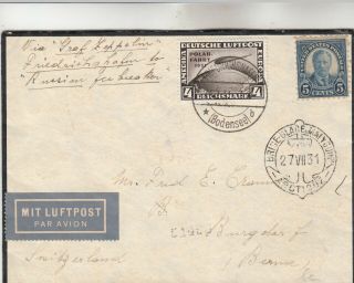 Germany & Us Mixed Franking Zeppelin Cover