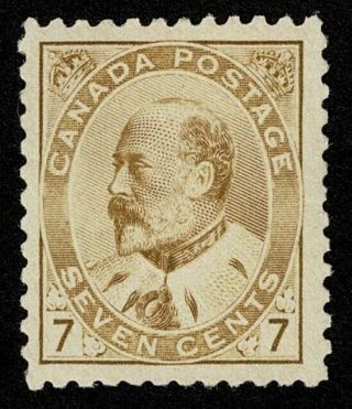 Canada Stamp Scott 92 7c King Edward Vii 1903 Lh Og Well Centered