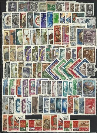 Russia,  Ussr Sc 1861a/2032,  1957 Year Set Of 126 Stamps & Three S/s W/og
