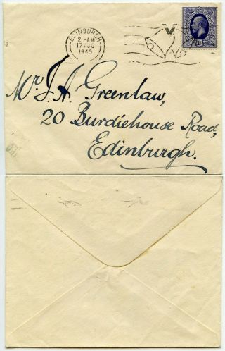 Gb 1912 Exhibition Ideal Stamp Postally In 1945 Vj Victory Bells Scotland