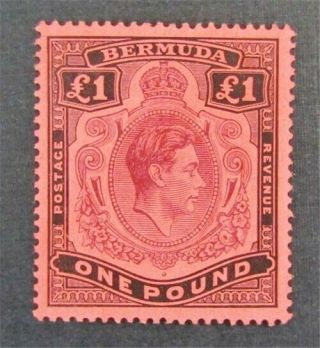Nystamps British Bermuda Stamp 128a Og H $300