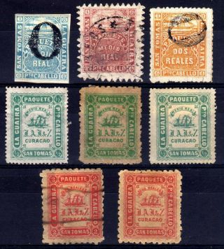 Venezuela La Guaira Or Selection,  Some Reprints,  8 Stamps