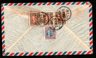 1948 China Shanghai Ghetto Cover To Haifa,  Palestine,  Airmail,  Dahl To Oppenheim
