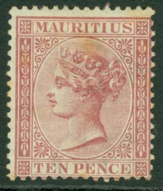 Sg 67 Mauritius 1863 - 72.  10d Maroon