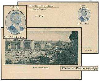 Peru 1900 1¢ Romana Psc Puente De Piedra H&g 49