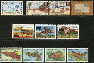 Sierra Leone Sc 623//1877 - 80 1984 - 96 Six Different Topical Cpl Sets Og Nh
