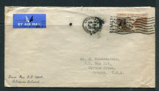 Pitcairn Island 1949 6c Canal Island Letter From Pitcairn Island To Usa