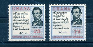 Ghana 1965 Sg374 Death Centenary Of Abraham Lincoln 1s 3d Mnh