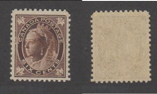Mnh Canada 6 Cent Queen Victoria Leaf Stamp 71 (lot 15617)