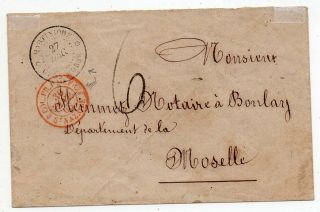 1865 Martinique To France Cover,  Trinite Via Gros Morne / Fort De France