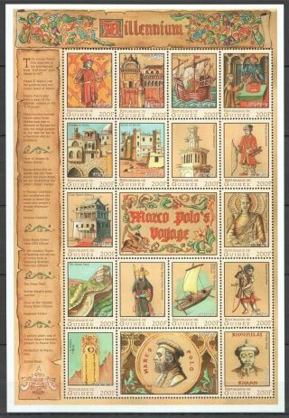 073.  Guinee Republic 2000 Stamp S/s Voyage Of Marco Polo,  Buddha Statue.  Mnh