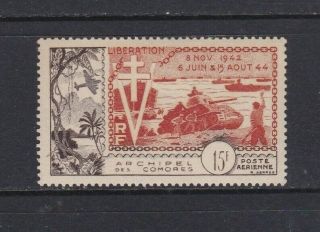 Comoro 1954 10th Anniv Of Liberation Of France Um Cat £40