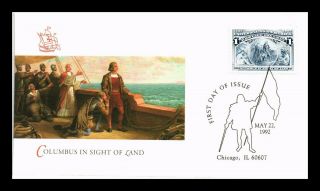 Dr Jim Stamps Us Columbus Sight Of Land First Day Cover Chicago