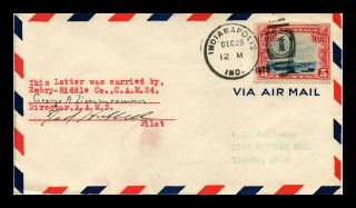 Dr Jim Stamps Us Indianapolis Cam 24 Embry Riddle Air Mail Cover